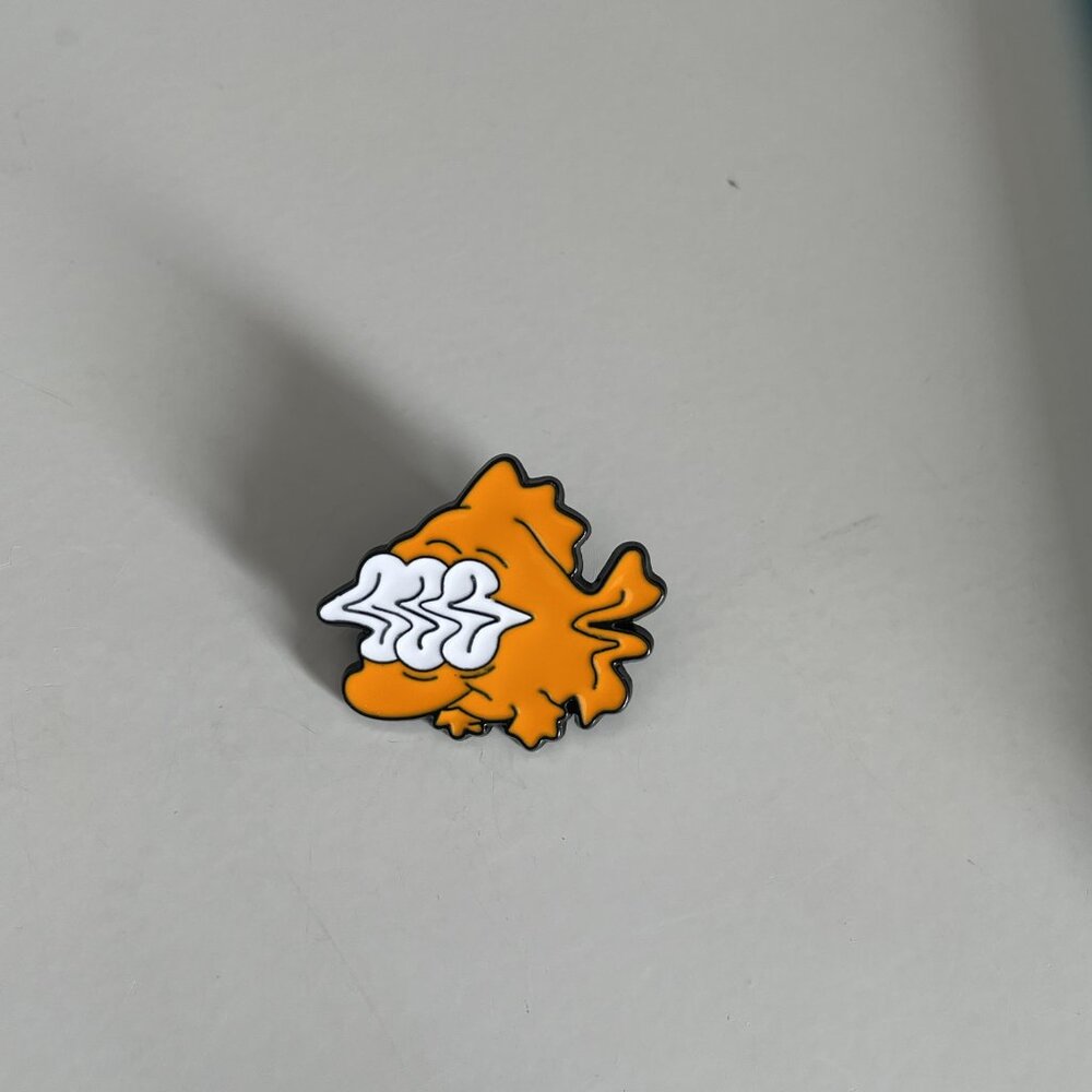 *♪ The Simpsons Blinky Three Eyed Fish Radioactive Wavy eyes Metal Enamel Pin *♪